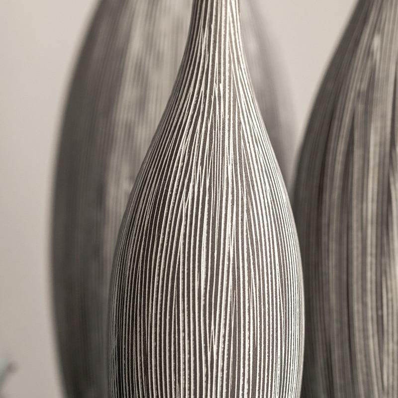 Natural Etch Ceramic Vases