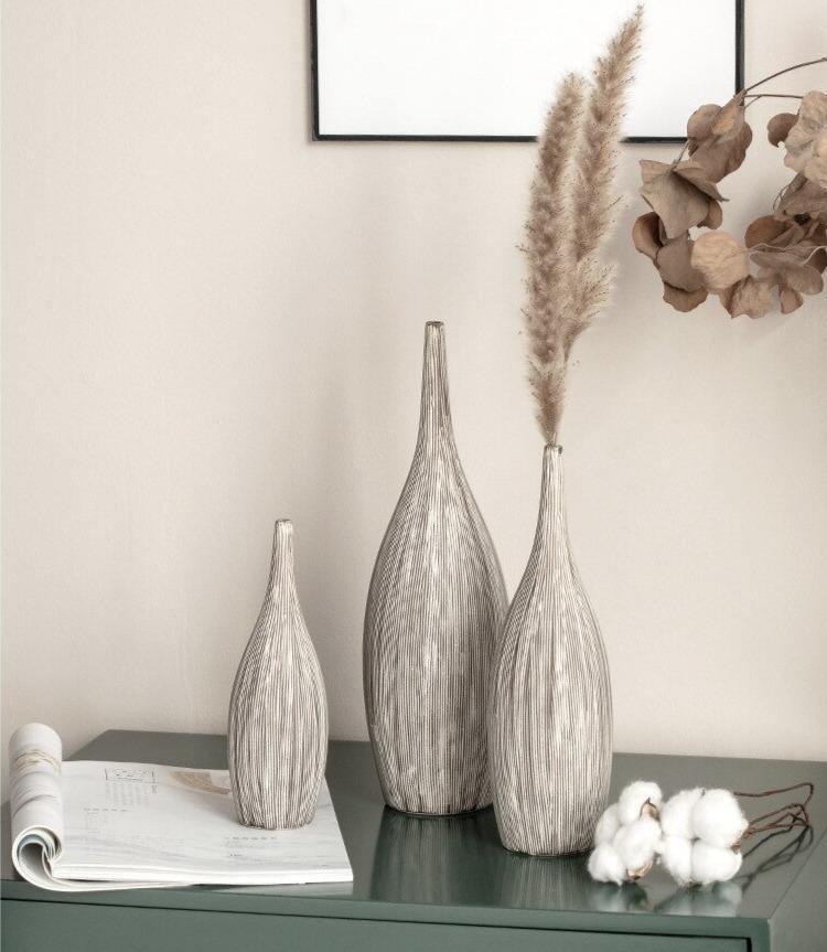 Natural Etch Ceramic Vases