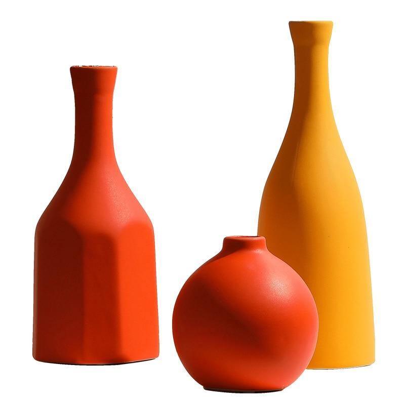 Contrasted Pastel Ceramic Vases