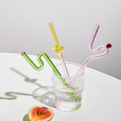 Twist Colorful Glass Straw