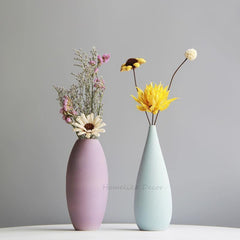 Soft Colored Ceramic Flower Vases